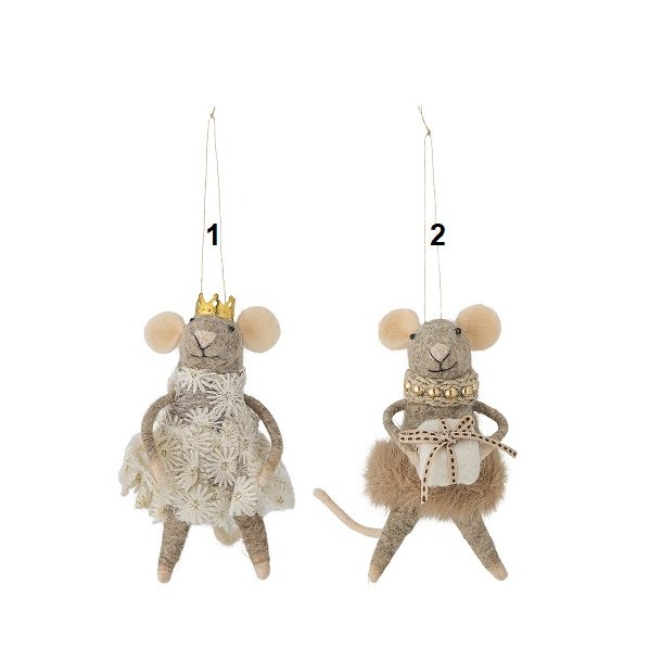 Bloomingville - Peo Ornament, Brun, Uld, 2 varianter - 1 stk. vlg variant