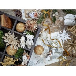 Bloomingville - Peo Ornament, Brun, Uld, 2 varianter - 1 stk. vlg variant