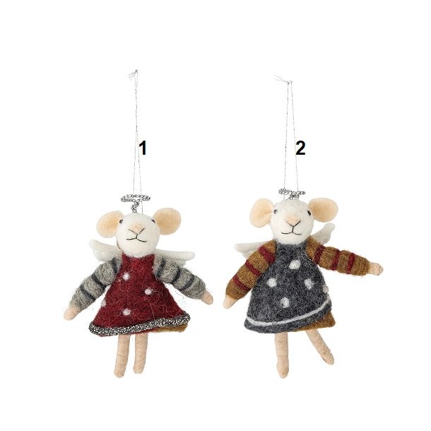 Bloomingville -Peo Ornament, Rd, Uld, - 1 stk. vlg variant