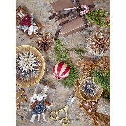 Bloomingville -Peo Ornament, Rd, Uld, - 1 stk. vlg variant