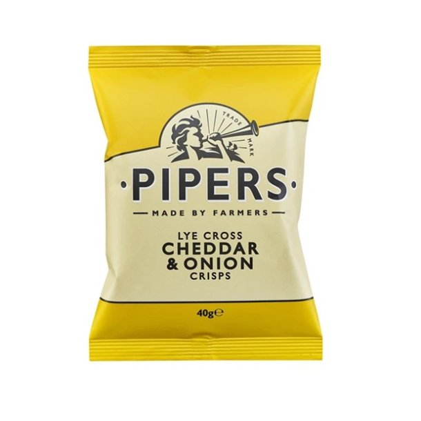  Pipers Chips Cheddar &amp; Onion 40g