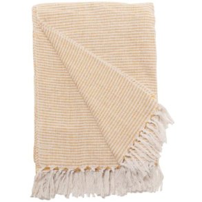 Au Maison  - Plaid - t�ppe Braid-Hvid/Gul, 130x180 cm