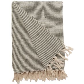 Au Maison  -  Plaid-Tppe-Braid-Natur - Mrkegrn, 130x180 cm