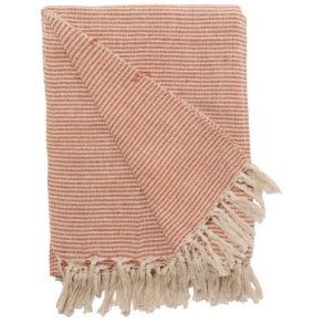 Au Maison  -  Plaid-tppe -Braid-Natur/Orange, 130x180 cm