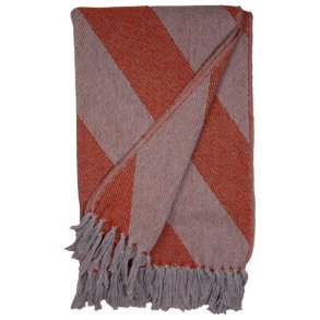 Au Maison Plaid- tppe - Diagonal stribe-Rav/Bl, 130x170 cm