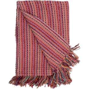 Au Maison  - Plaid, Multi, pink og r�d, 130x170 cm