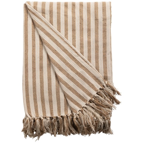 Au Maison - Plaid, Stribet-Sand, 130x180 cm