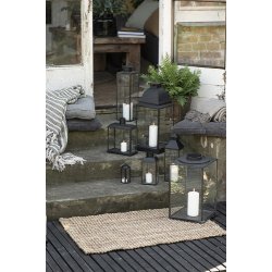 Ib Laursen Plaid - tppe creme/oliven stribemnster 130x160 cm.