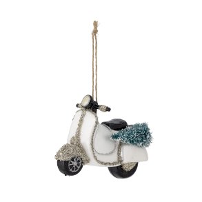 Bloomingville - Prisha Ornament, Hvid, Glas