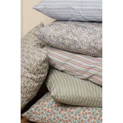 Au Maison Pude med fyld Ethnic, Dobbelt stribet-Verte, 50x50cm