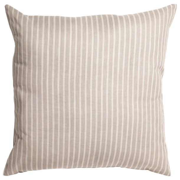 Au Maison Pude med fyld Ethnic, Dobbelt stribet-Latte, 50x50 cm