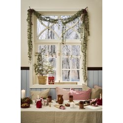 Ib Laursen Pudebetrk Asta rd med naturfarvede sm tern 50x50 cm.