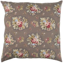 Ib Laursen Pudebetrk Astrid milky brown m/rde/bl blomster 50x50 cm.
