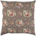 Ib Laursen Pudebetræk Astrid milky brown m/røde/blå blomster 50x50 cm.
