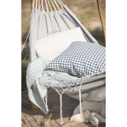 Ib Laursen Pudebetrk Lauge bl med naturfarvede sm tern 50 x 50 cm.