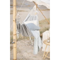 Ib Laursen Pudebetrk Lauge bl med naturfarvede sm tern 50 x 50 cm.