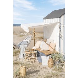 Ib Laursen Pudebetrk Lauge bl med naturfarvede sm tern 50 x 50 cm.