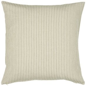 Ib Laursen Pudebetrk Otto natur med smalle stvgrnne striber 50 x 50 cm.