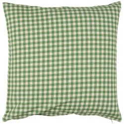  Ib Laursen Pudebetrk Pelle grn med naturfarvede sm tern 50 x 50 cm.