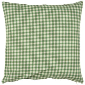  Ib Laursen Pudebetrk Pelle grn med naturfarvede sm tern 50 x 50 cm.