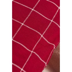 Ib Laursen Pudebetrk Silja rd med naturfarvede store tern 50x50 cm.