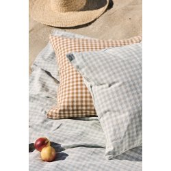 Ib Laursen Pudebetrk Viggo lysebl med naturfarvede sm tern 50 x 50 cm.