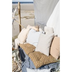 Ib Laursen Pudebetrk lysebl med tynde beige striber 50x70 cm