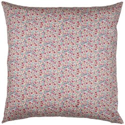 Ib Laursen Pudebetrk lyserde og beige blomster, bl blade 60 x 60 cm.