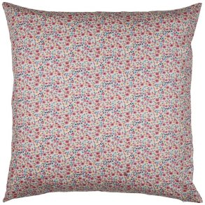 Ib Laursen Pudebetrk lyserde og beige blomster, bl blade 60 x 60 cm.