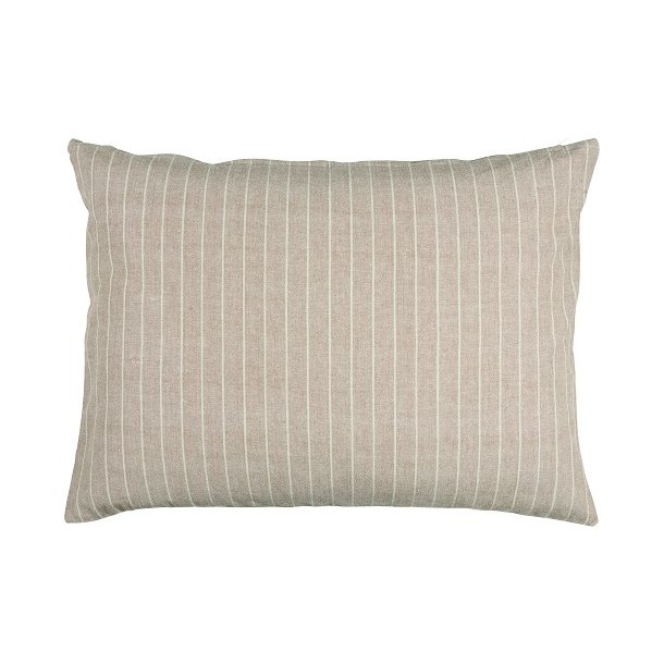  Ib Laursen Pudebetrk malva med tynde beige striber 50x70 cm