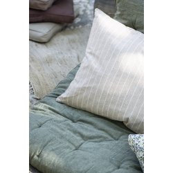  Ib Laursen Pudebetrk malva med tynde beige striber 50x70 cm