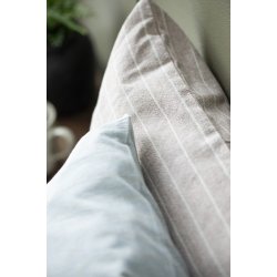  Ib Laursen Pudebetrk malva med tynde beige striber 50x70 cm