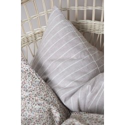  Ib Laursen Pudebetrk malva med tynde beige striber 50x70 cm