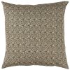 Ib Laursen Pudebetr�k m�rkebrun baggrund beige blomsterm�nster 50x50 cm