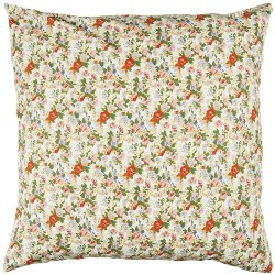 Ib Laursen Pudebetrk orange, rosa og creme blomster 60x60 cm.