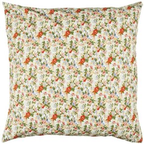 Ib Laursen Pudebetrk orange, rosa og creme blomster 60x60 cm.