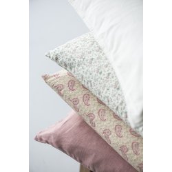 Ib Laursen Pudebetrk velour butter cream 52x52 cm