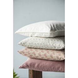 Ib Laursen Pudebetrk velour butter cream 52x52 cm