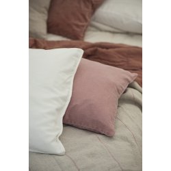 Ib Laursen Pudebetrk velour butter cream 52x52 cm