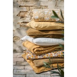 Ib Laursen Pudebetrk velour harvest yellow 52x52 cm