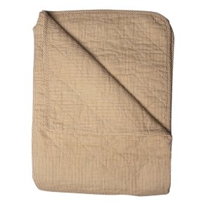 Au Maison Quilt Ethnic, stribet-sennep, 140x180 cm