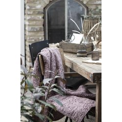 Ib Laursen Quilt bordeaux m mnster i dybe rde nuancer 130x180 cm.