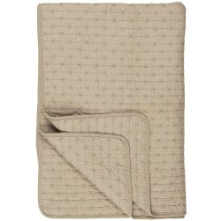 Ib Laursen - Quilt hrfarvet med korssting- 130 x 180 cm