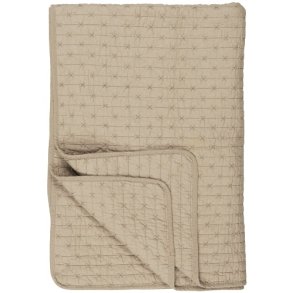 Ib Laursen - Quilt hrfarvet med korssting- 130 x 180 cm