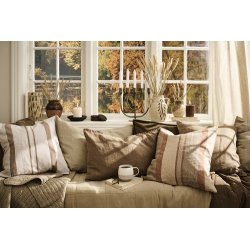 Ib Laursen - Quilt hrfarvet med korssting- 130 x 180 cm