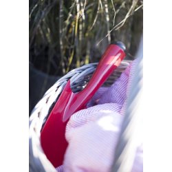 Ib Laursen Quilt hvide og rde striber 130x180 cm