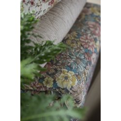 Ib Laursen Quilt hvide og rde striber 130x180 cm