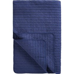 Ib Laursen -  Quilt indigo med korssting- 130 x 180 cm