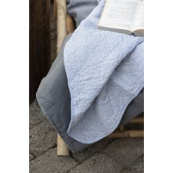 Ib Laursen Quilt mlkedrengestriber lysebl 130x180 cm