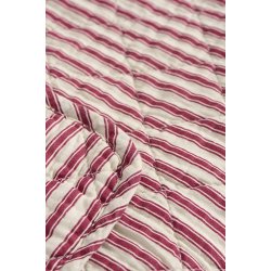 Ib Laursen Quilt sand med rde striber 130x180cm.